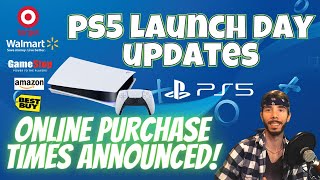 PS5 Online Order Times for PS5 Launch Day - Walmart and Sony Announcements!