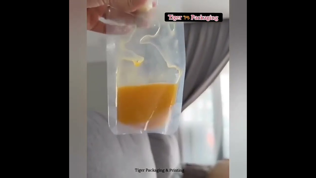 أكياس الصنبورالرأسي الشفاف بقاعدة :Transparent Stand Up Spout Pouch: .الاحجام :250مل -500مل-1000مل