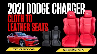 Career Overview Cloth to Leather Seats in Dodge Charger RT | Custom Red Interior Transformation