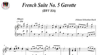 French Suite, No. 5, Gavotte, BWV 816 - Johann Sebastian Bach