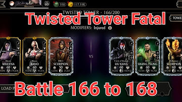 Mk Mobile Twisted Tower Fatal Battle  166, 167 and 168 #mortalkombat