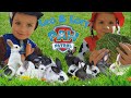 PAW PATROL ULTIMATE RESCUE HEROES pretend play by Leo & Lory to help mrs. Yummy to resolve mistery