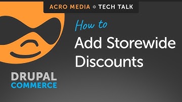 ✅ ▶️ How To: Add Storewide Discounts in Drupal Commerce