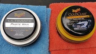 Meguiar's Ultimate Paste Wax VS Meguiar's  Gold Class Carnauba Plus Paste Wax(water test)