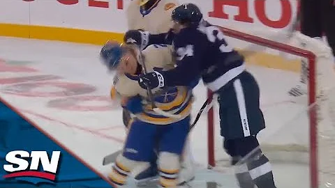 Auston Matthews Crosschecks Rasmus Dahlin Up High ...