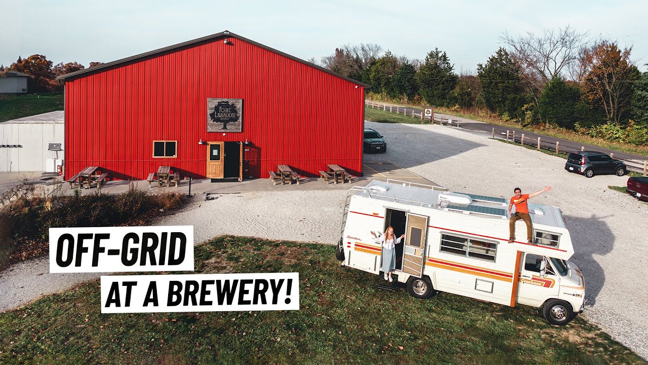 Our First OFF-GRID Experience in the RV! Staying Overnight At a Brewery 🍻