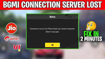 BGMI connection to server lost problem Fix | PUBG connect server problem new update solution BGMI