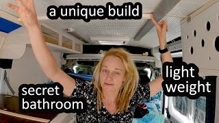 SECRET BATHROOM, LIGHTWEIGHT and RUSTIC.. (VAN LIFE EUROPE)