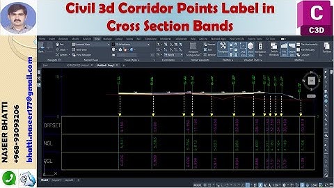 Civil 3d Corridor Points Label in Cross Section Bands | Civil 3d Cross Section Bands | Section Band