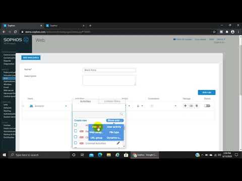 Sophos XG Firewall How to Set Web Filter Policy to Block Access to Websites Category | New Video