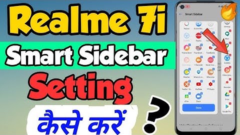Realme 7i mein Smart sidebar Setting kaise kare | How to enable Smart Sidebar setting in Realme 7i