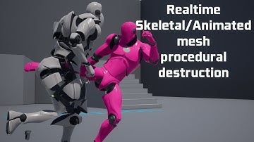 [Stats&&FPS] Unreal Engine Realtime Skeletal/Animated mesh destruction