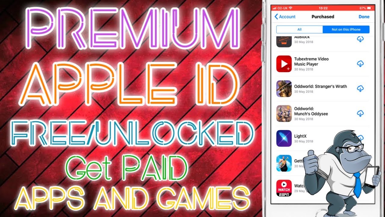 GET PREMIUM APPLE ID FREE / GET TONS OF PAID APPS AND GAMES FREE / FREE