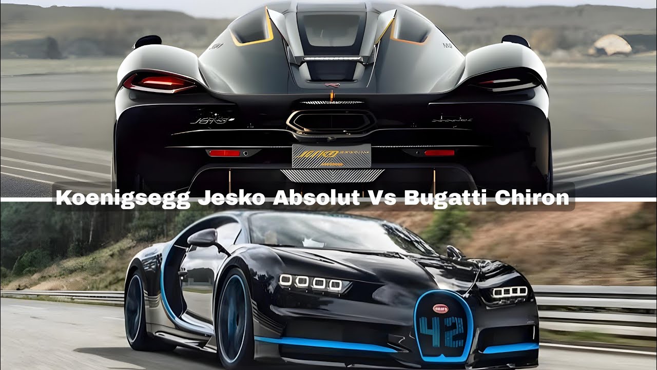 Bugatti Chiron Vs Koenigsegg Jesko Absolut 1/4 Mile 1/2 Mile And 0-400 ...