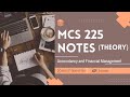 IGNOU | MCS-225 Theory Notes | Accountancy and Financial Management | Notes with Previous Year Quest