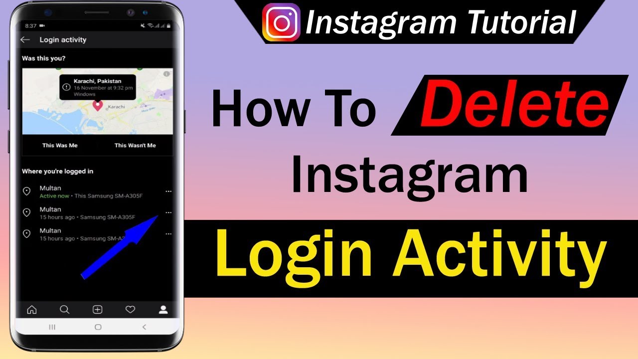 How To Delete Instagram Login Activity  YouTube