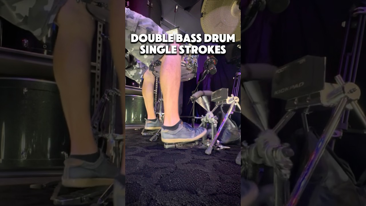 Double bass drum single strokes in a few steps! Enjoy! - YouTube