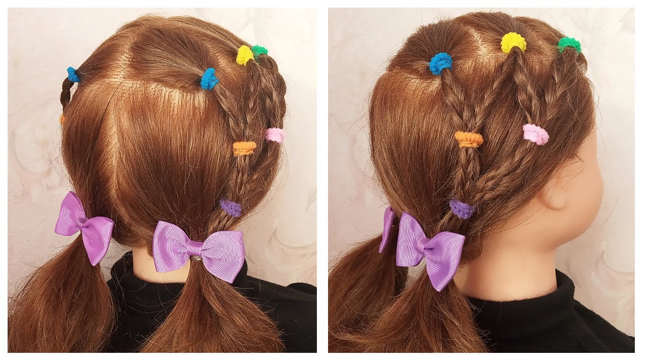 3 Minute Easy Low Ponytails for Short Hair 💜 Fancy Hairstyle 💜 Coiffure