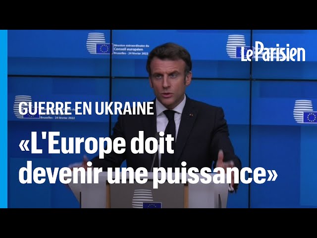 Ukraine : Macron se dit prêt à «accueillir les réfugiés» fuyant la guerre