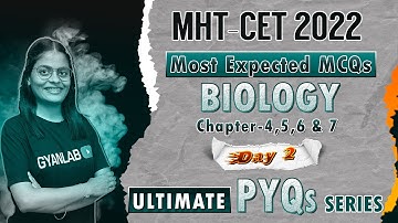 MHTCET 2022 | Ultimate PYQs Series | Biology Chp - 4, 5, 6 & 7 | Most Expected MCQs | Gyanlab