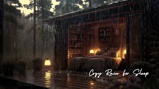 Heavy Rain on Glass Window ⛈️ Deep Forest Rain for Sleep & Relaxation