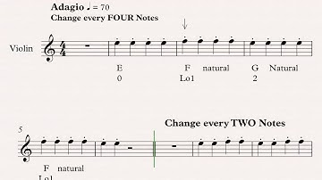 W Violin - E&C low 1 F natural and #C Sharp
