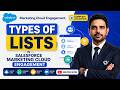 Types of Lists in Salesforce Marketing Cloud Engagement