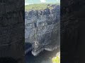 Lad lands on a bird after jumping off big cliff in scotland