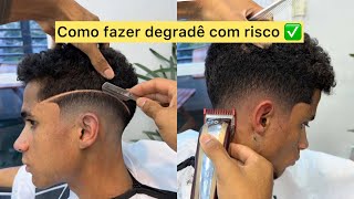 Degrade v com risco #degrade #lowfade💈 #degradev #barba #fade #hairst