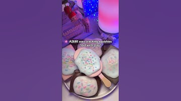 wax cracking squishies 🍩 *but with clay* #asmr #waxcracking #claycracking #asmrforsleep #asmrsound
