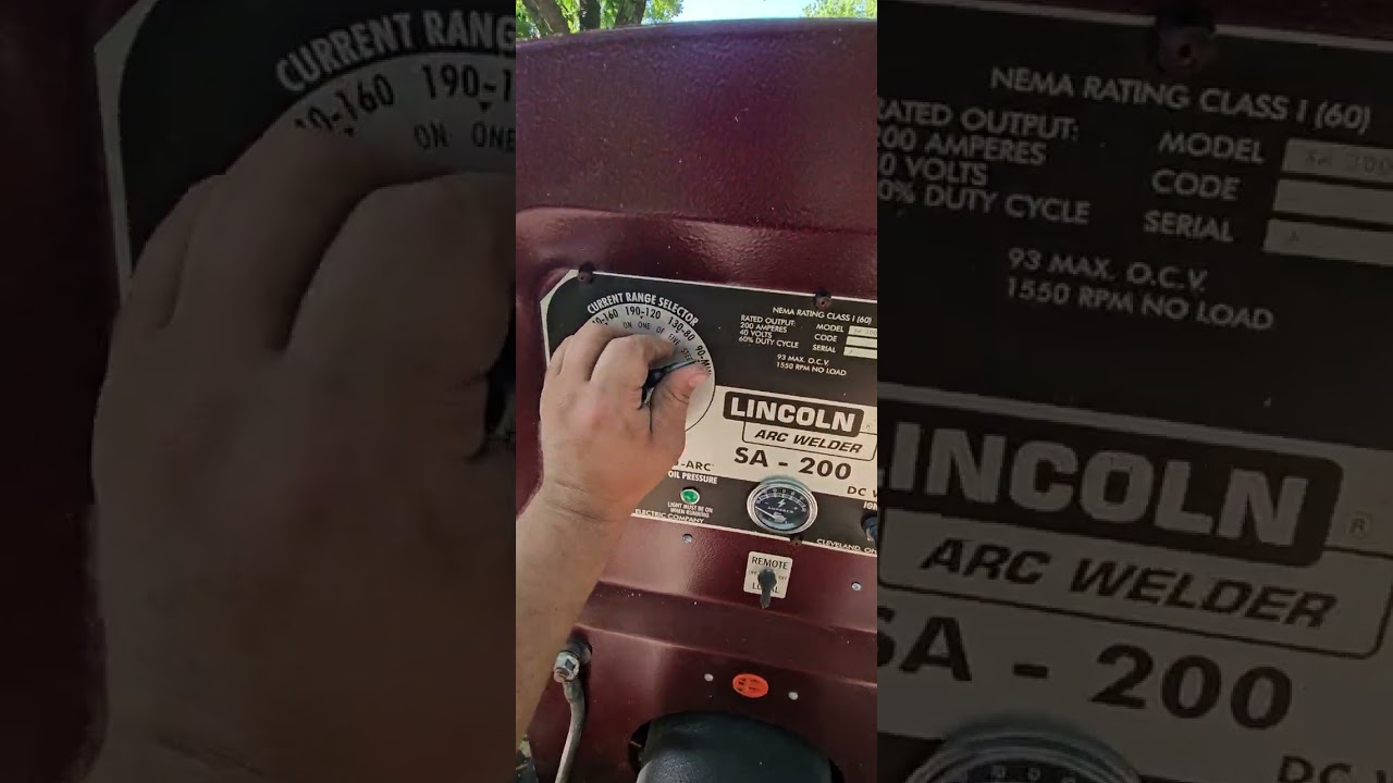Настройки сварки Lincoln SA200 (амперы)
