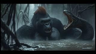 KING KONG vs giant anaconda: Trapped in the Quicksand Swamp!