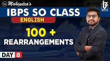 100 + Rearrangements | English | By Amit Mahendras | IBPS SO Class | 2:00 pm