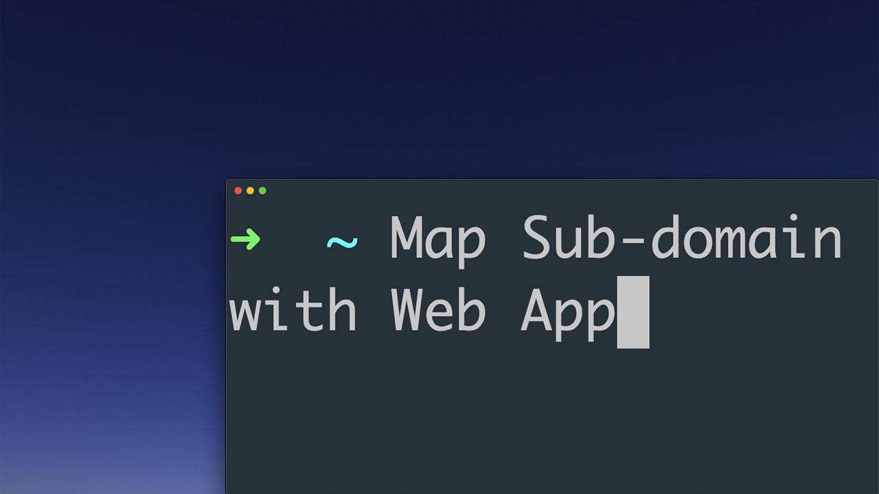 Map your Subdomain with Web App on Server with Apache - YouTube Map Your Subdomain With Web App On Server With Apache - Youtube