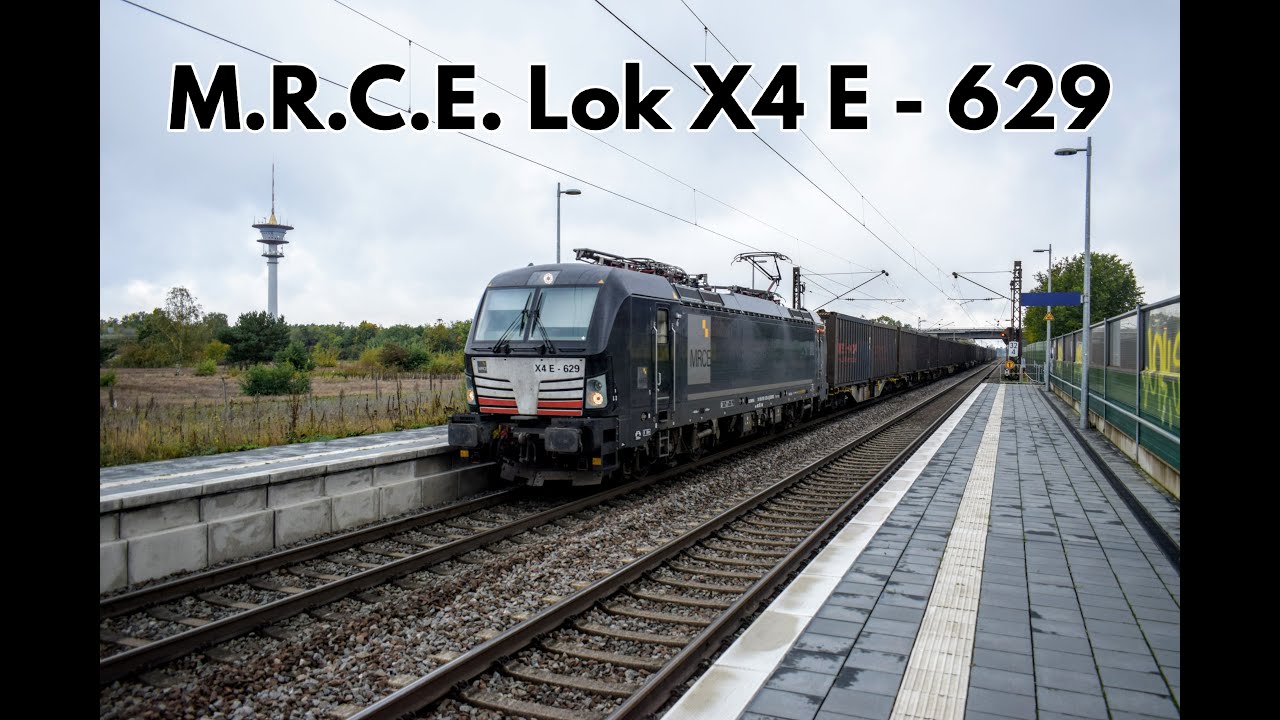 🆕 Siemens Vectron Lok X4 E - 629 || Mitsui Rail Capital Europe with black boxX shuttle in Wiesental