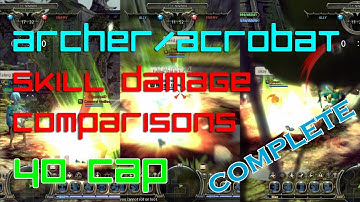 Dragon Nest - Acrobat Skill Damage Comparisons (Lv 40 Cap | PvP | T4v1)