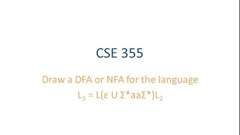 ASU CSE355: Course Review, Examples - FA for concatenation of 2 languages