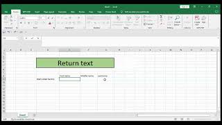 How to return text in EXCEL