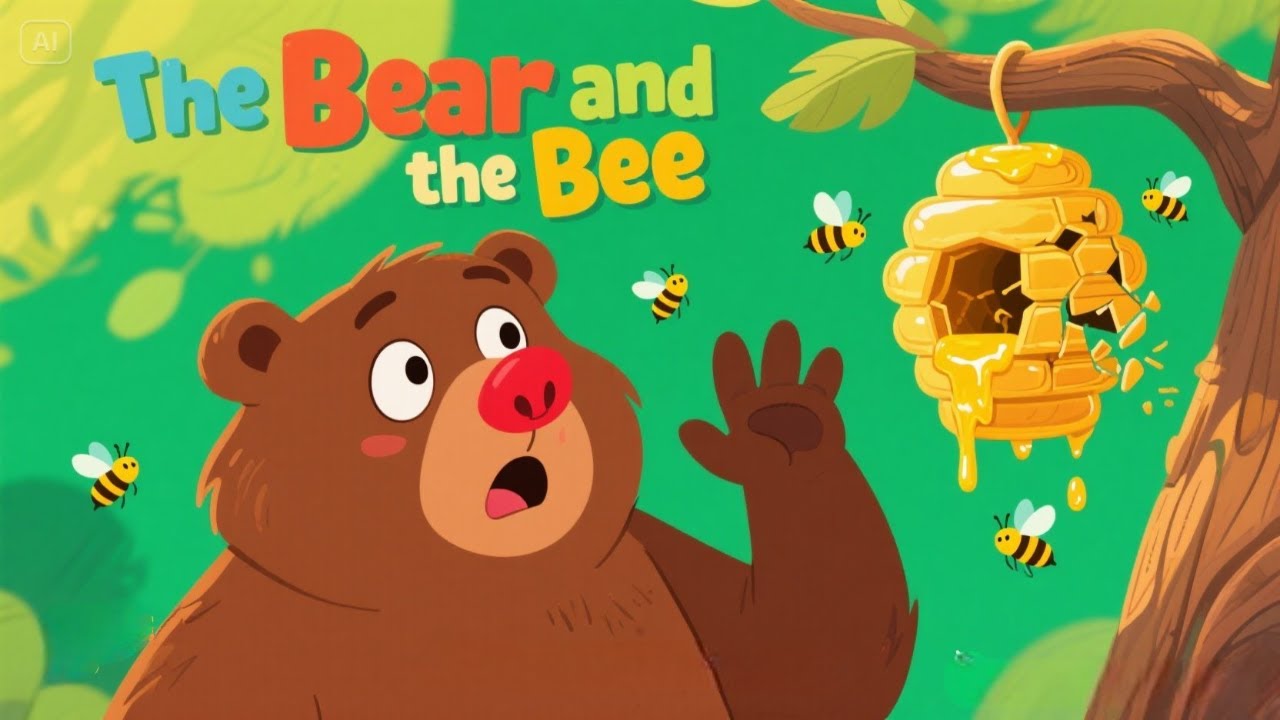 🍯 The Bear and the Bee 🐝 | Short Bedtime Story for Children - YouTube