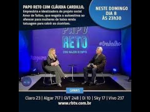 Claudia Cardillo é entrevista por Major Olímpio no Programa Papo Reto