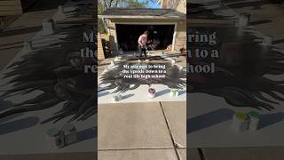 Surviving finals and Demogorgons. #chalkart #3dart #strangerthings #demogorgon #interactiveart