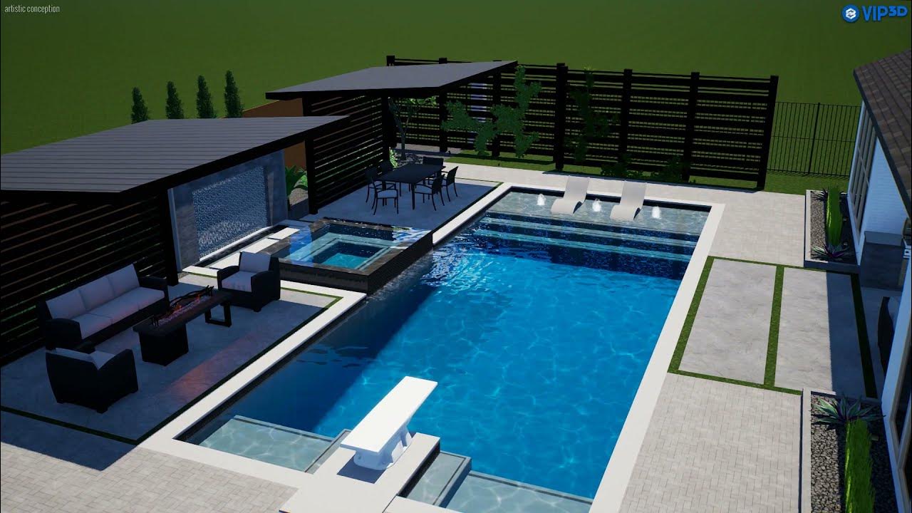 Wisner Family 3D Pool Design YouTube