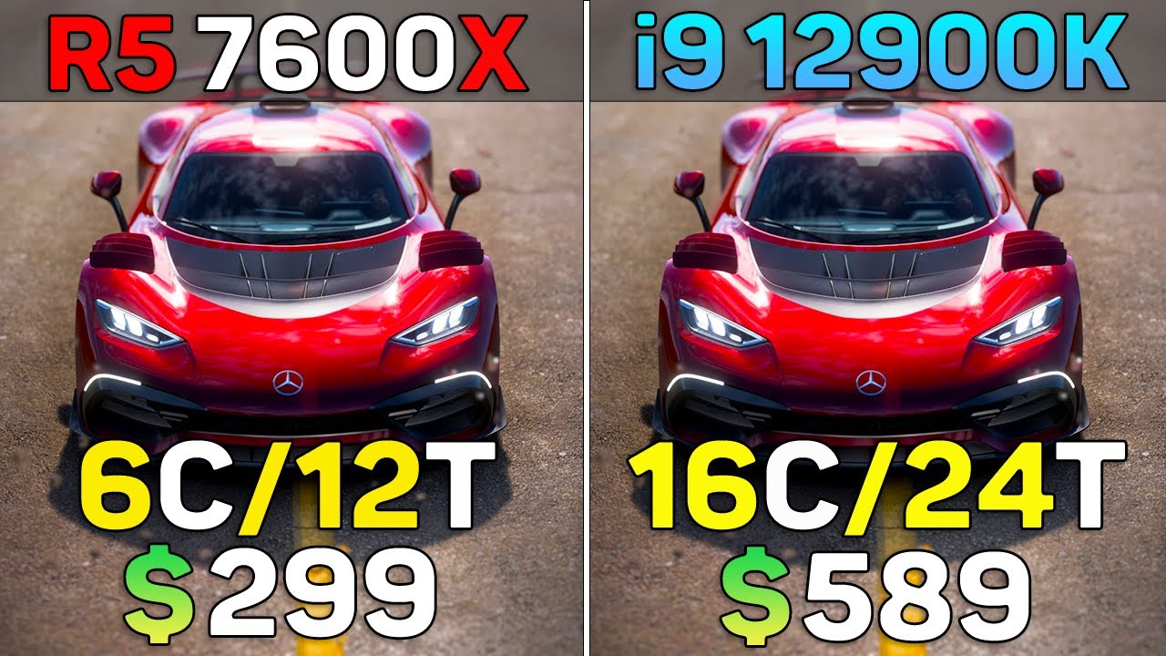 Ryzen 5 7600x vs i9 12900K - 10 Games Test