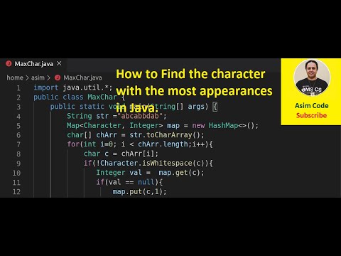 How to Find the character with the most appearances in Java - YouTube