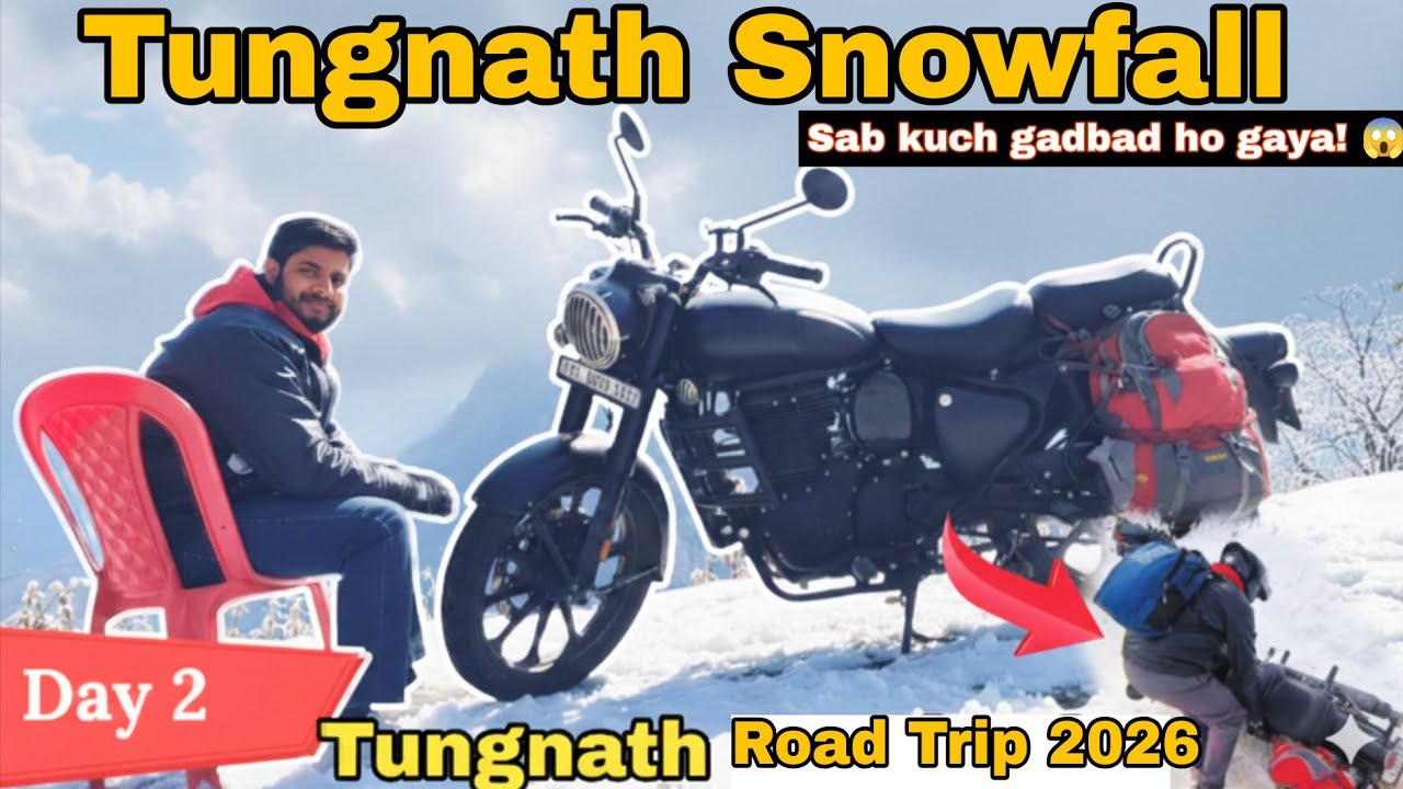 Tungnath Snowfall: Sab kuch gadbad ho gaya! 😱 | Day 2 Tungnath Road Trip 2026