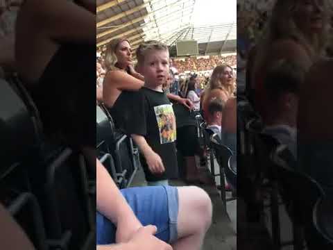 5 year old Bobby Ray at Little Mix concert Swansea #sagitariothealbum sad songs