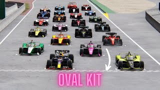 F1 2023 Cars vs Indy Cars 2023 Oval Kit - Le Mans 24h Circuit - WHO WILL WIN?