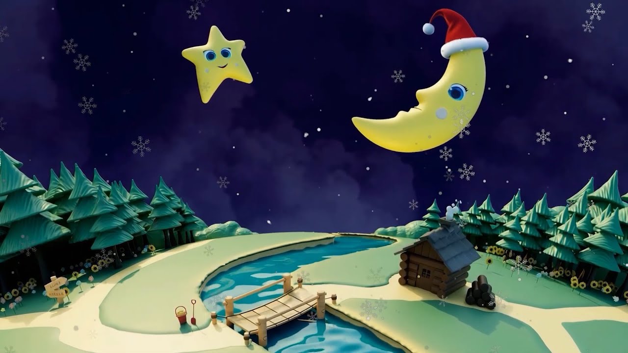 🌙 Away in a Manger ⭐️ Christmas Lullaby for Babies | Luna & Stella