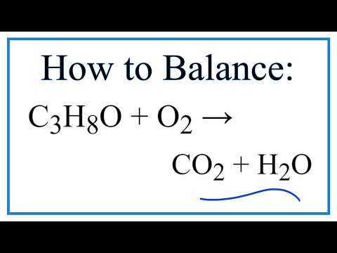 Video How to Balance C3H8O O2 = CO2 H2O - youtube