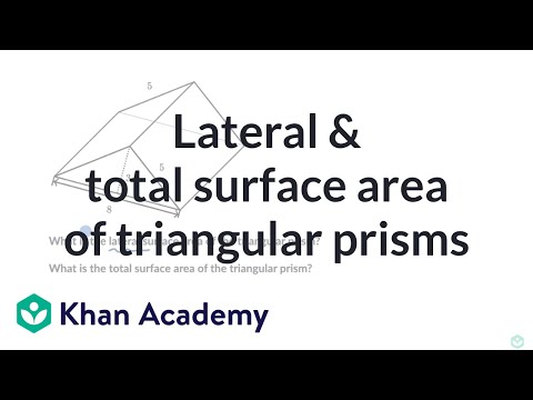 Lateral & total surface area of triangular prisms | Grade 8 (TX) | Khan Academy Episode cover